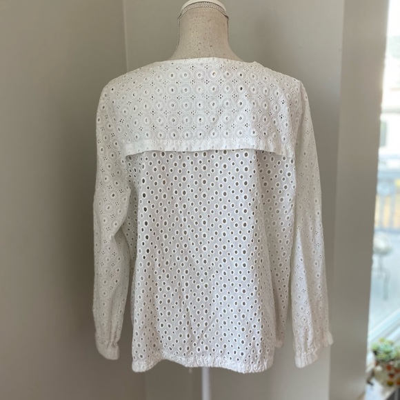 Ruby Rd White Eyelet Zip Front Jacket - Picture 4 of 5
